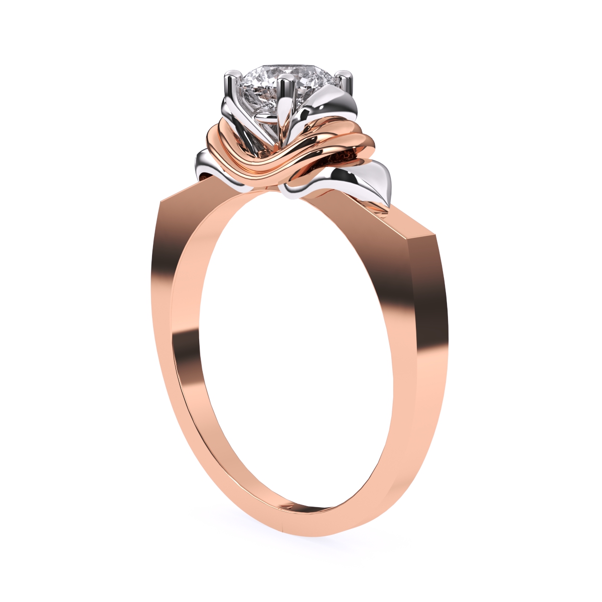 Glamorous Round Diamond Solitaire Ring